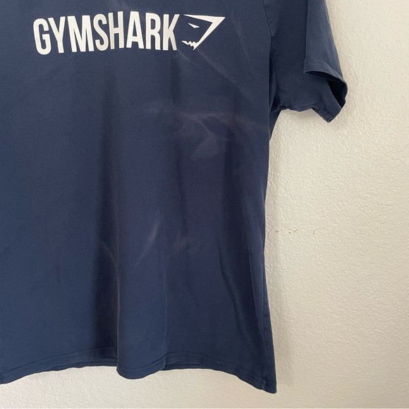 2 Gymshark Navy Blue Short Sleeve T-Shirt Athletic Workout Bundle Mens Medium - Picture 3 of 9